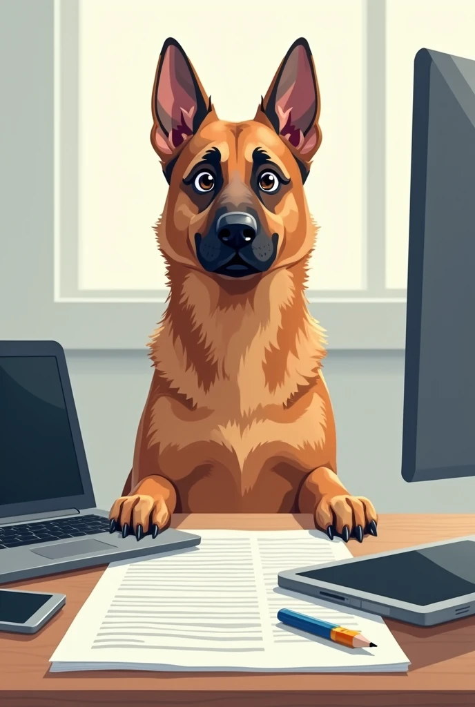 Illustration of a dog protecting passwords and important information