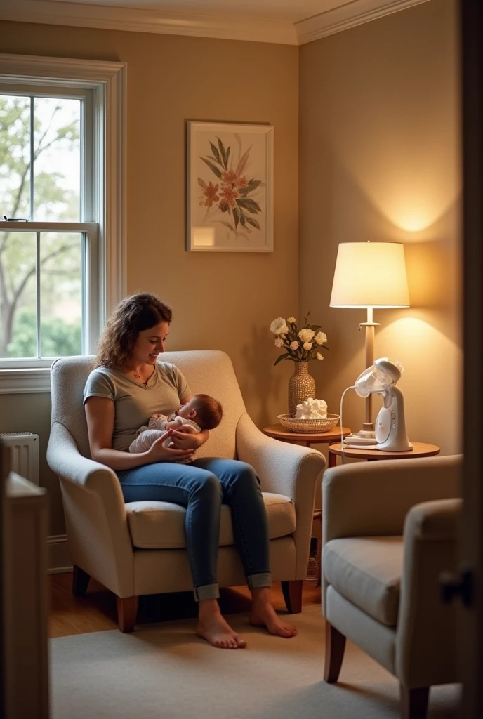 They created a comfortable, private lactation room equipped with everything needed for nursing mothers.