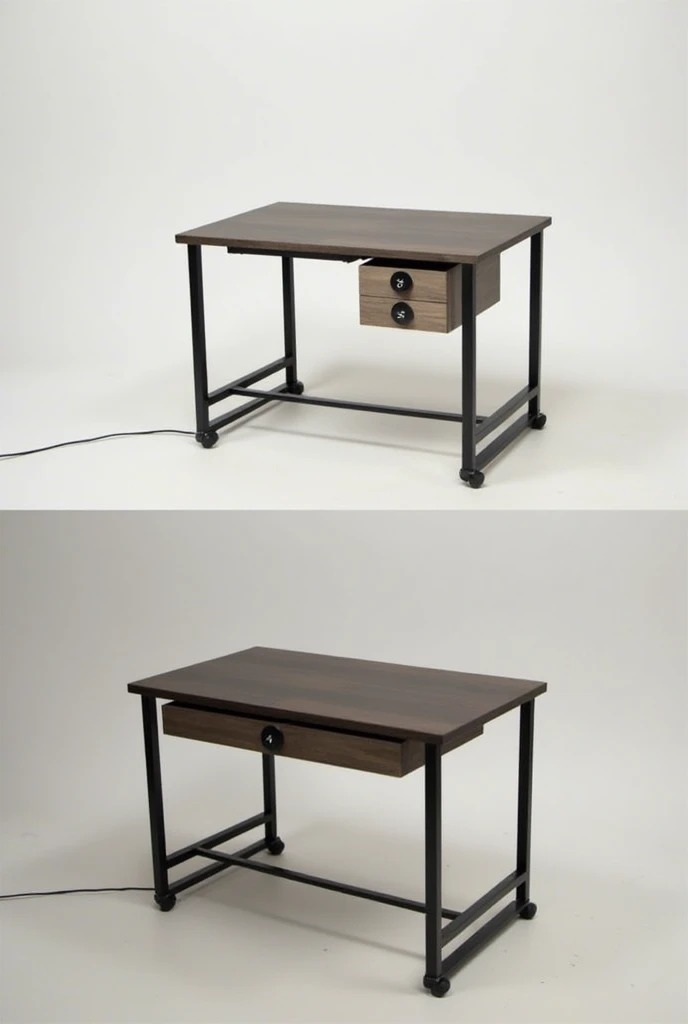 Laptop table 1.20 length 50 cm depth for bed with drawer with castor 1.20 meters of iron