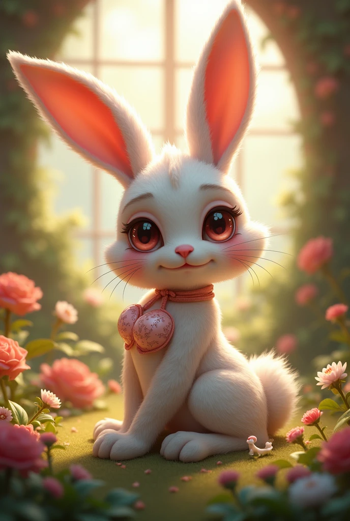 Cute female rabbit beastman、Big Boobs、big human penis、