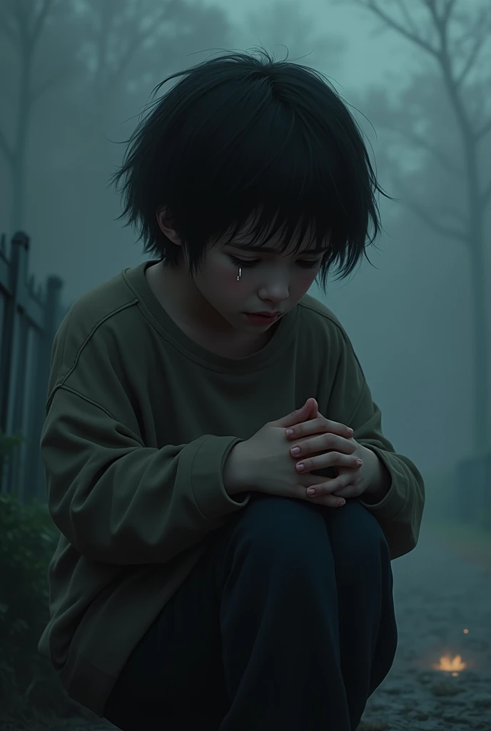 A teenager lost his girlfriend and is very sad