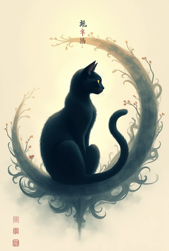 Yin Yang Tai Chi Diagram　Cat
