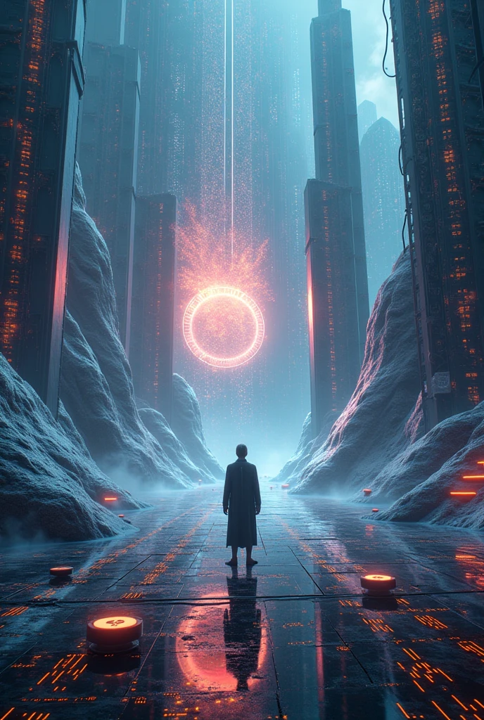 Quantum computer AI landscape image