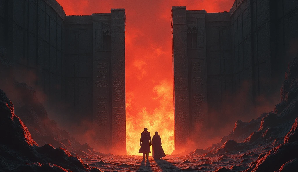 In Dante Alighieri's Divine Comedy, the entrance to Hell is a dramatic and vivid scene that sets the stage for the rest of Dante's journey through the afterlife. Here’s a detailed description of the moment when Dante and his guide, Virgil, enter Hell:
Approach to the Gate: As Dante and Virgil approach Hell, they find themselves at the gate of the Inferno, inscribed with a foreboding message. This gate is described as being massive and imposing, marking the boundary between the world of the living and the realm of the damned.