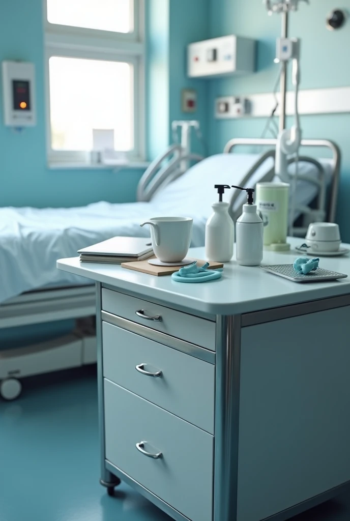 Hospital bedside table 
