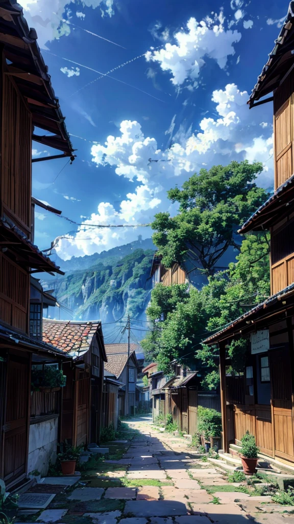 mind calming, aesthetic,mystic, beautiful countryside village view with beautiful clouds no one has imagined of.