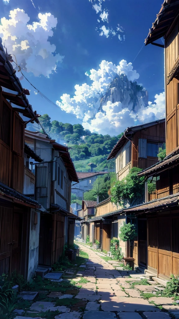 mind calming, aesthetic,mystic, beautiful countryside village view with beautiful clouds no one has imagined of.