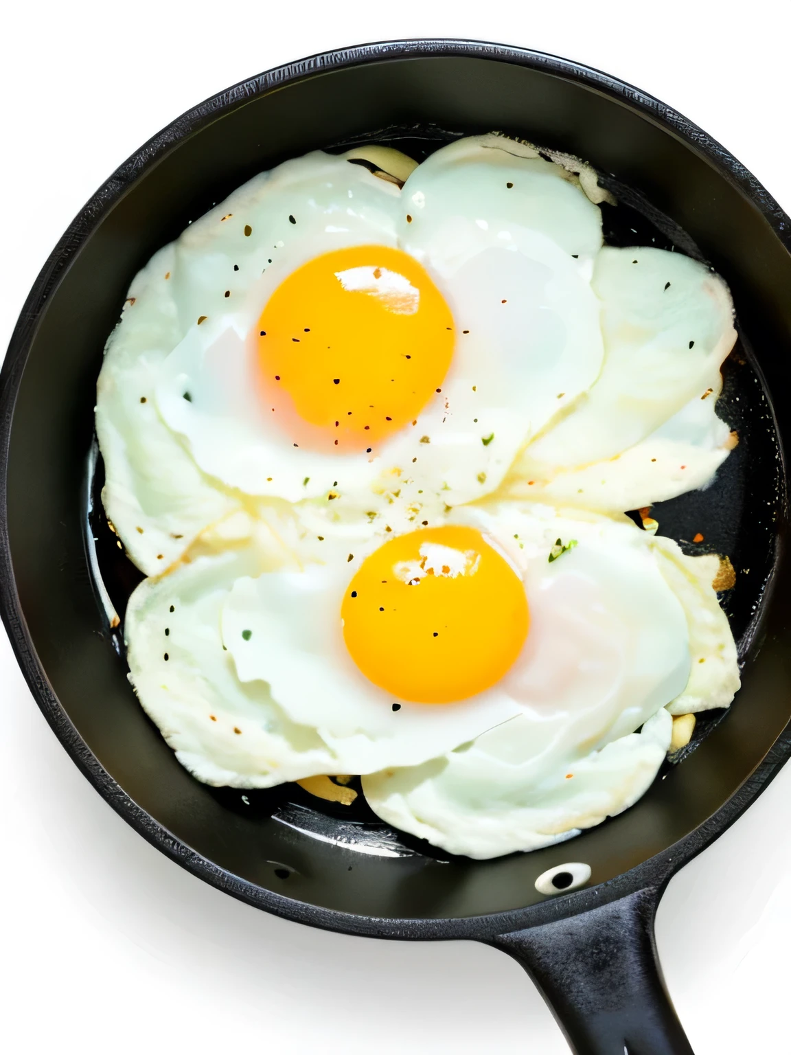 Fried egg, Fried eggs, White background, high quality