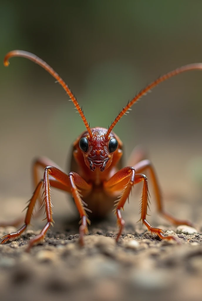 create an image of an injured cockroach limping because it has an injured leg