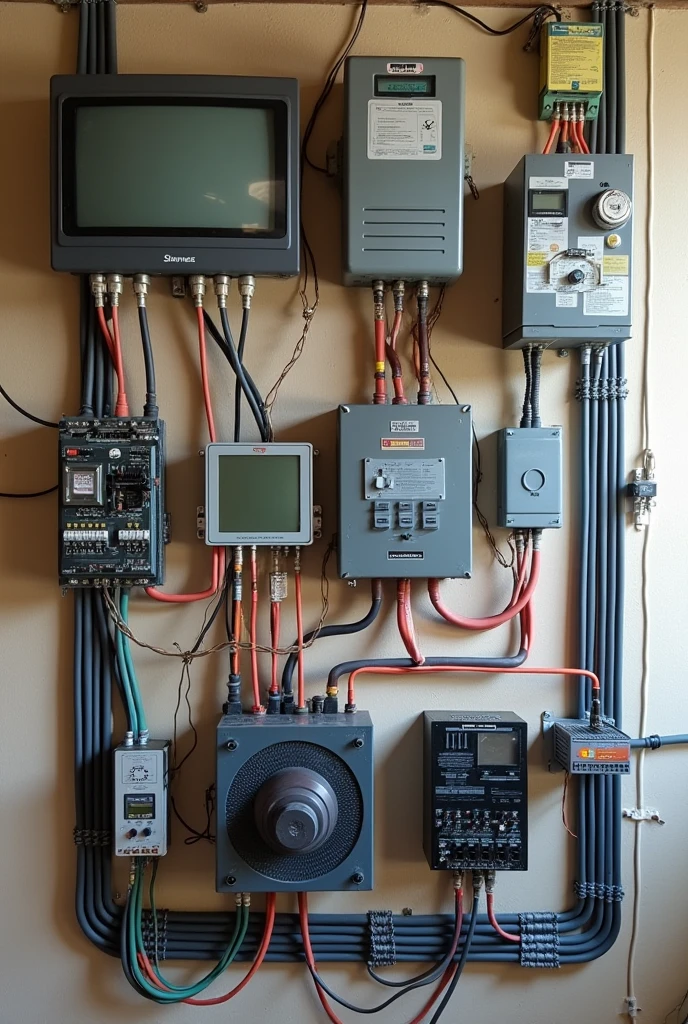 Series electrical circuit of all the electronic devices in a house