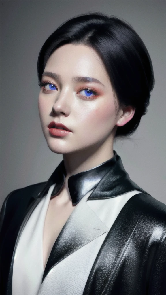 Android Beauty, Powerful paintings inspired by Francis Bacon, Ultra-realistic surrealism, Hyperrealism, fear, art, hyper real painting, Realistic illustration painting, カラフルなHyperrealism, Hyper-realistic digital art