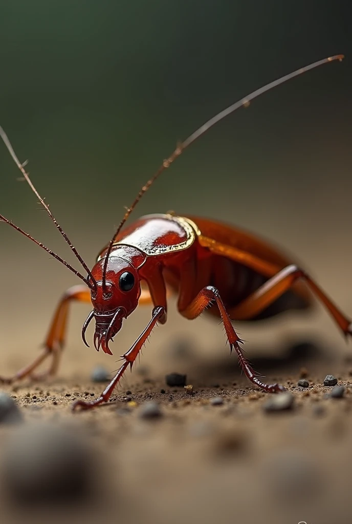 create a picture of an injured cockroach 
