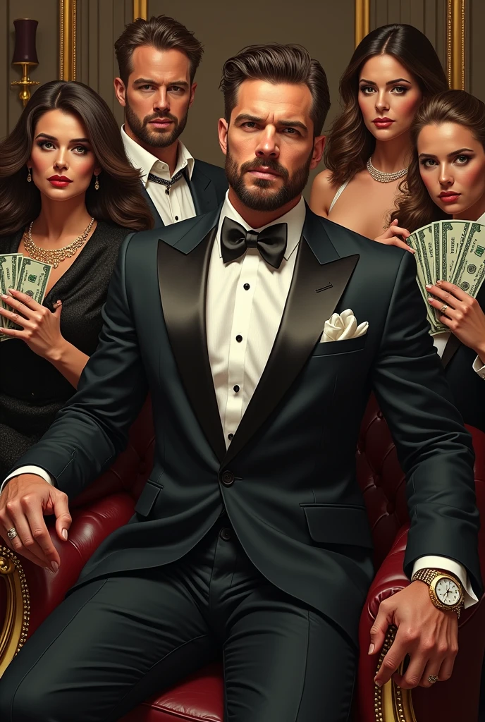 Rich men show money