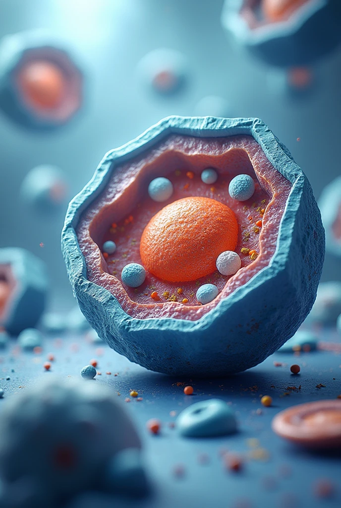 Visual: A cell seen in section, with the membrane clearly highlighted.
Text: "Cell membranes are essential for life.. They isolate the contents of the cell and allow communication with the environment.."