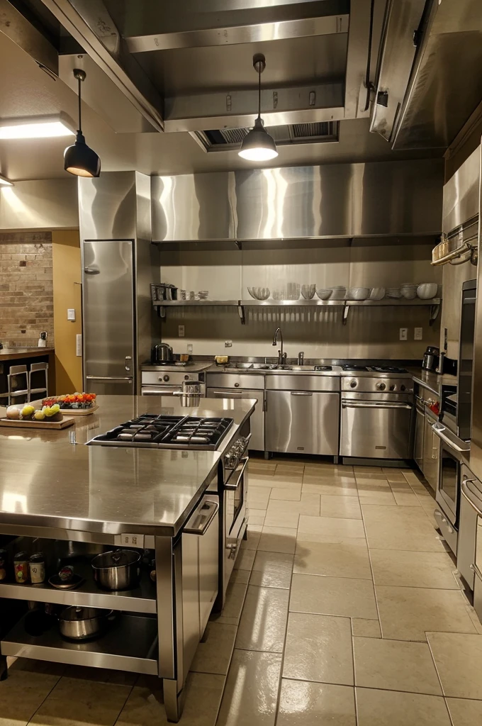 picture ,Large kitchen,Stainless steel appliances,Kitchen in a restaurant,Chef cooking,Kitchen in hotel,