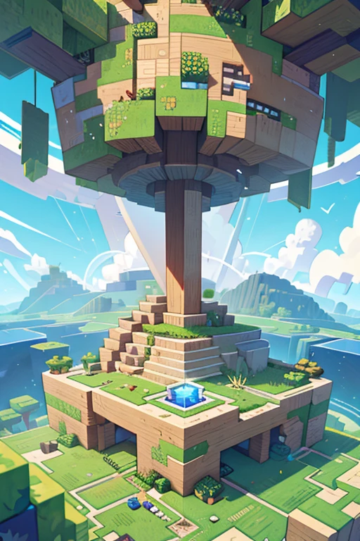 Logo text ="RingWorld MCPE", Minecraft themed
