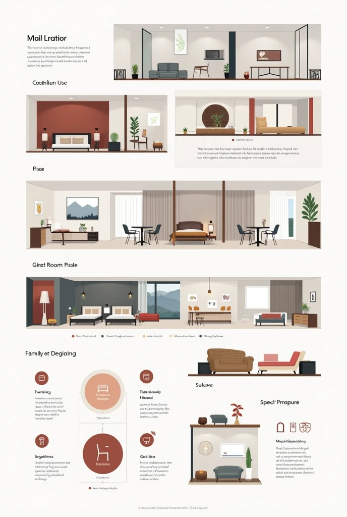 Hotel interior design infographic