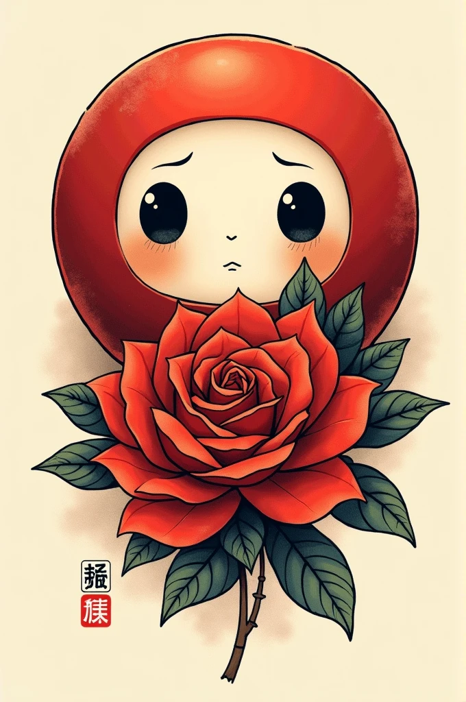 Japanese Daruma tattoo