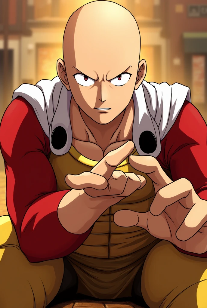 One punch man , anime, saitama