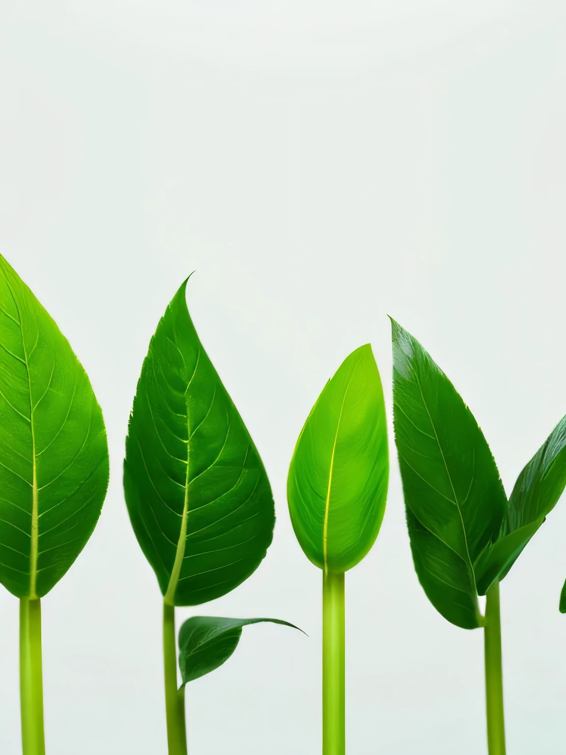 Stem, green, White background, high quality