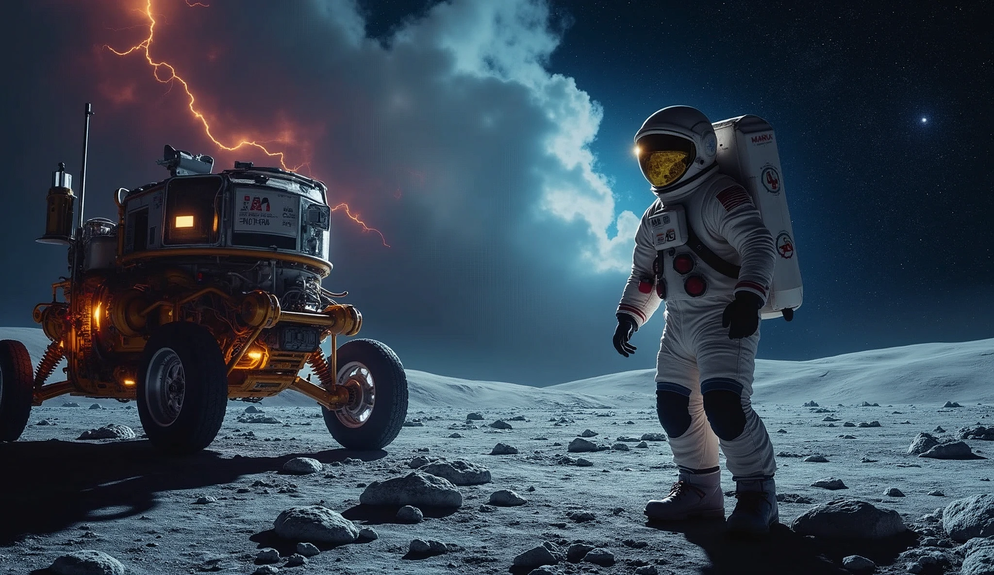 Captain Rajesh Verma faced a severe solar storm that disrupted communications and damaged life support systems on the Moon. Analyze how he managed this crisis using his engineering skills and decision-making abilities. What strategies did he employ to ensure his survival?"