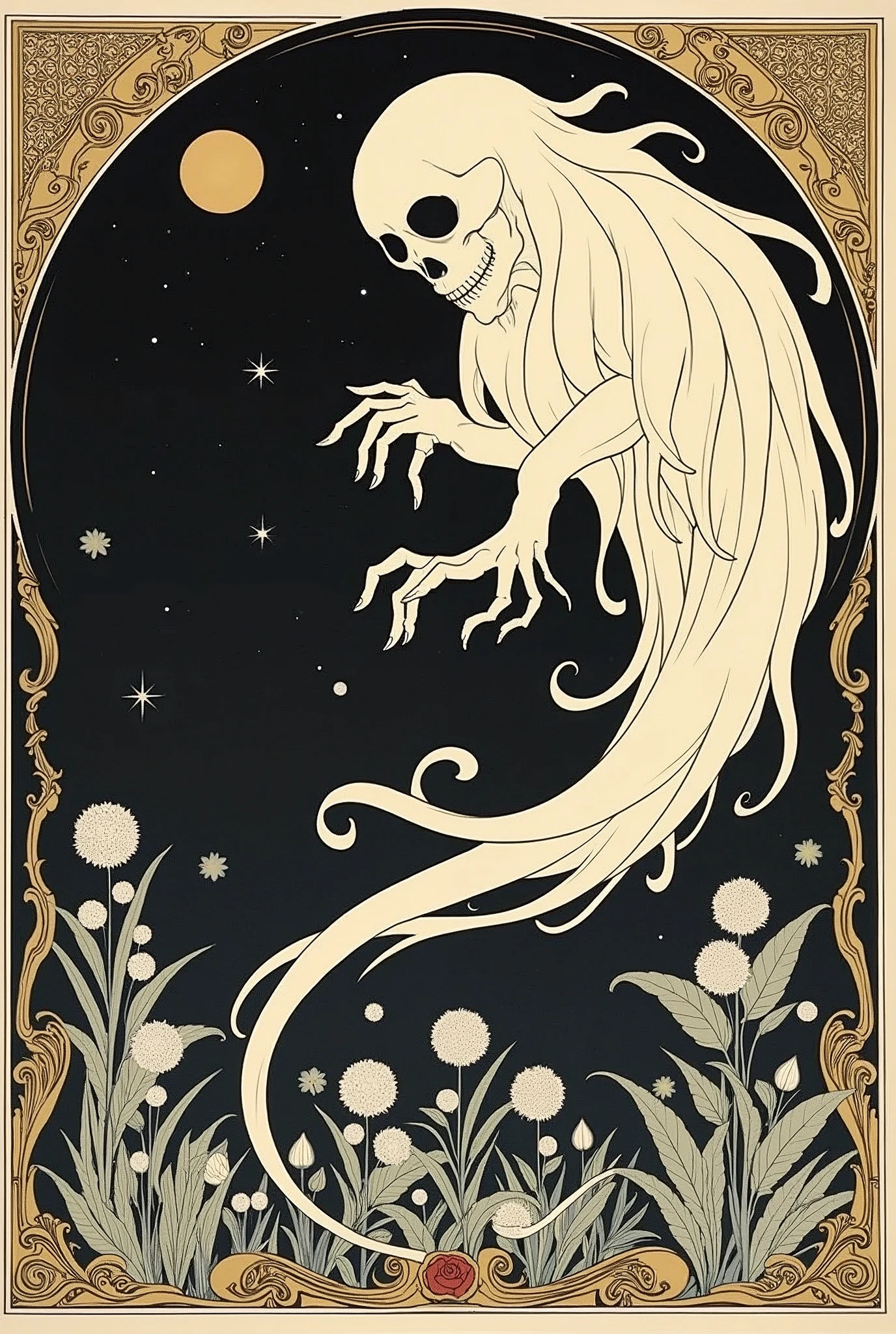 Art Nouveau、Yakumo Koizumi、Black and White、Apparition、ghost