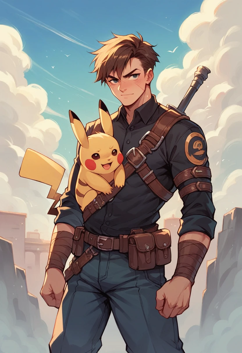 Pikachu little warrior boy 