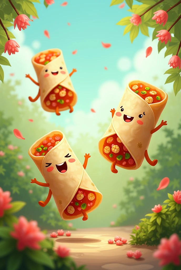 Animated spring rolls