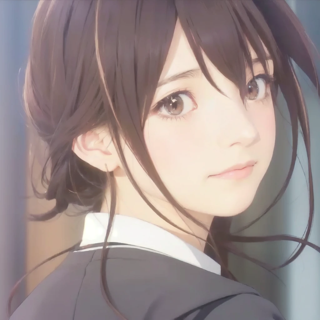 anime girl with long hair and brown eyes looking at camera, kyoto animation still, anime visual of a cute girl, anime visual of a young woman, in style of kyoto animation, makoto shinkai style, makoto shinkai art style, anime best girl, close up of a young anime girl, serene smile, still from anime, still from tv anime