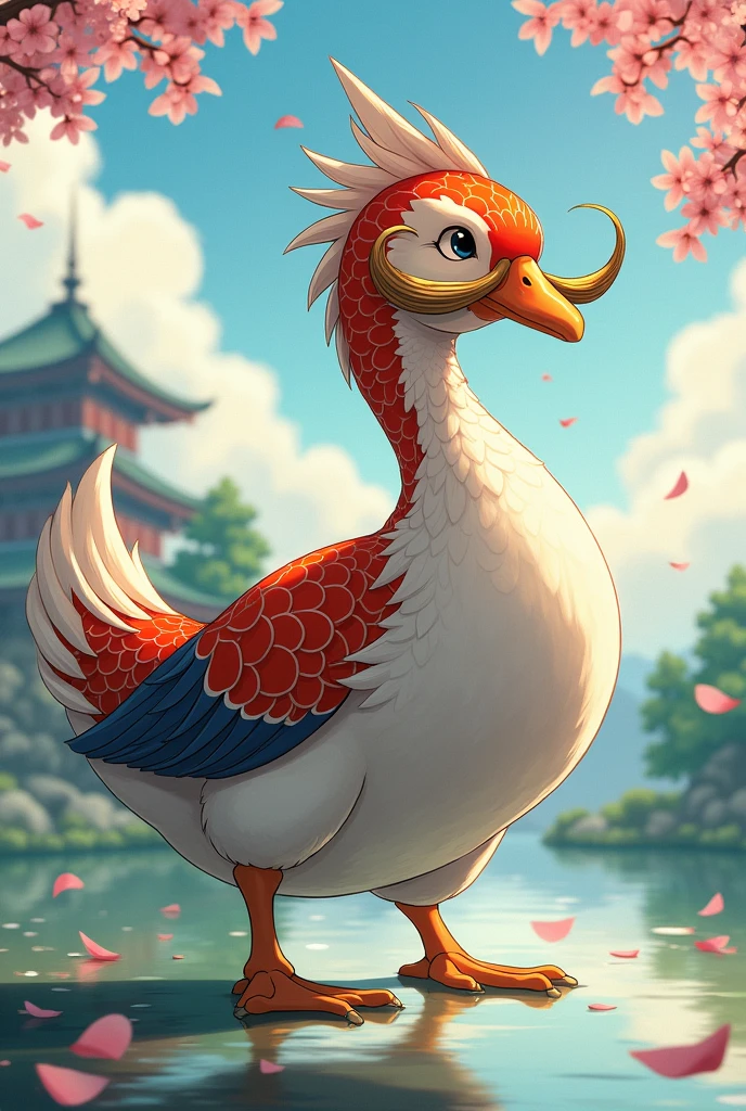 (Anime: 1.2), Hybrid of a goose with mostacho of fish with style samurai