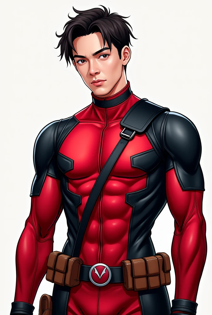 Straykids&#39; Bangchan in Deadpool uniform without mask 