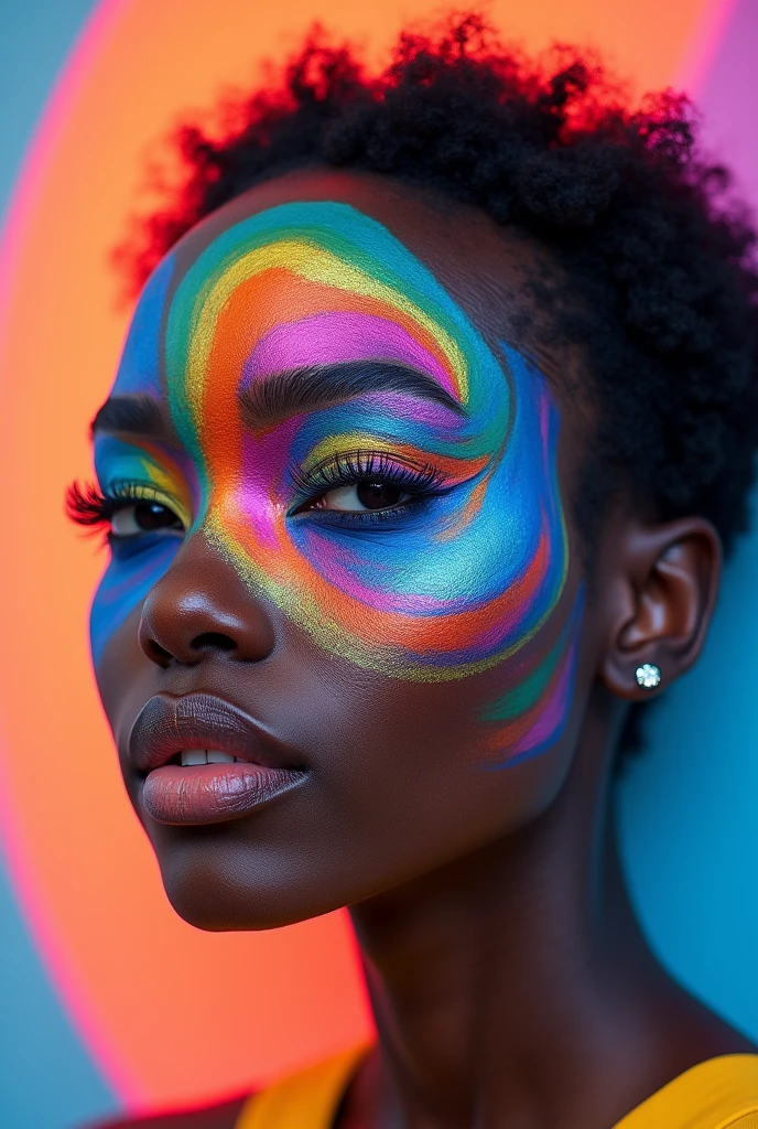 colorful artistic makeup