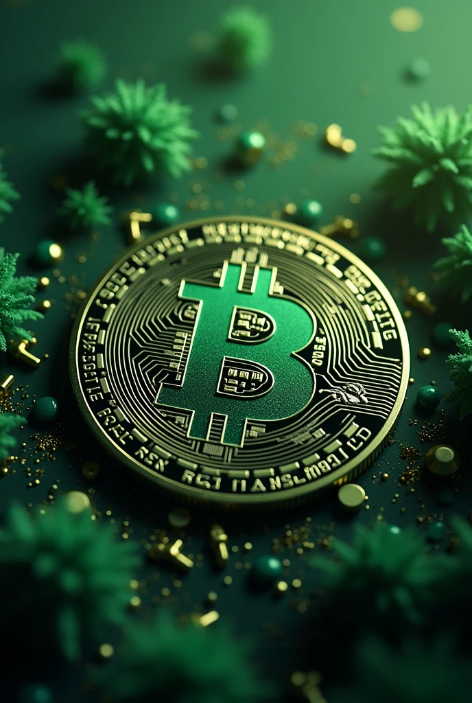 pi network coin, High resolution, pi network mining, abstract art, pure nature, greenpunk