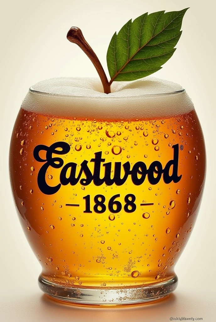 apple logo with the name eastwood 1868 for a beer
