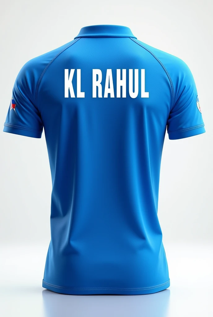 Full sky blue indian cricket jersey only,whose back side name kl rahul without number
