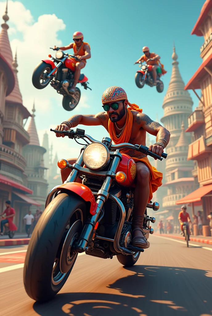 Indian bikes driving 3d game Franklin stunt on scooty