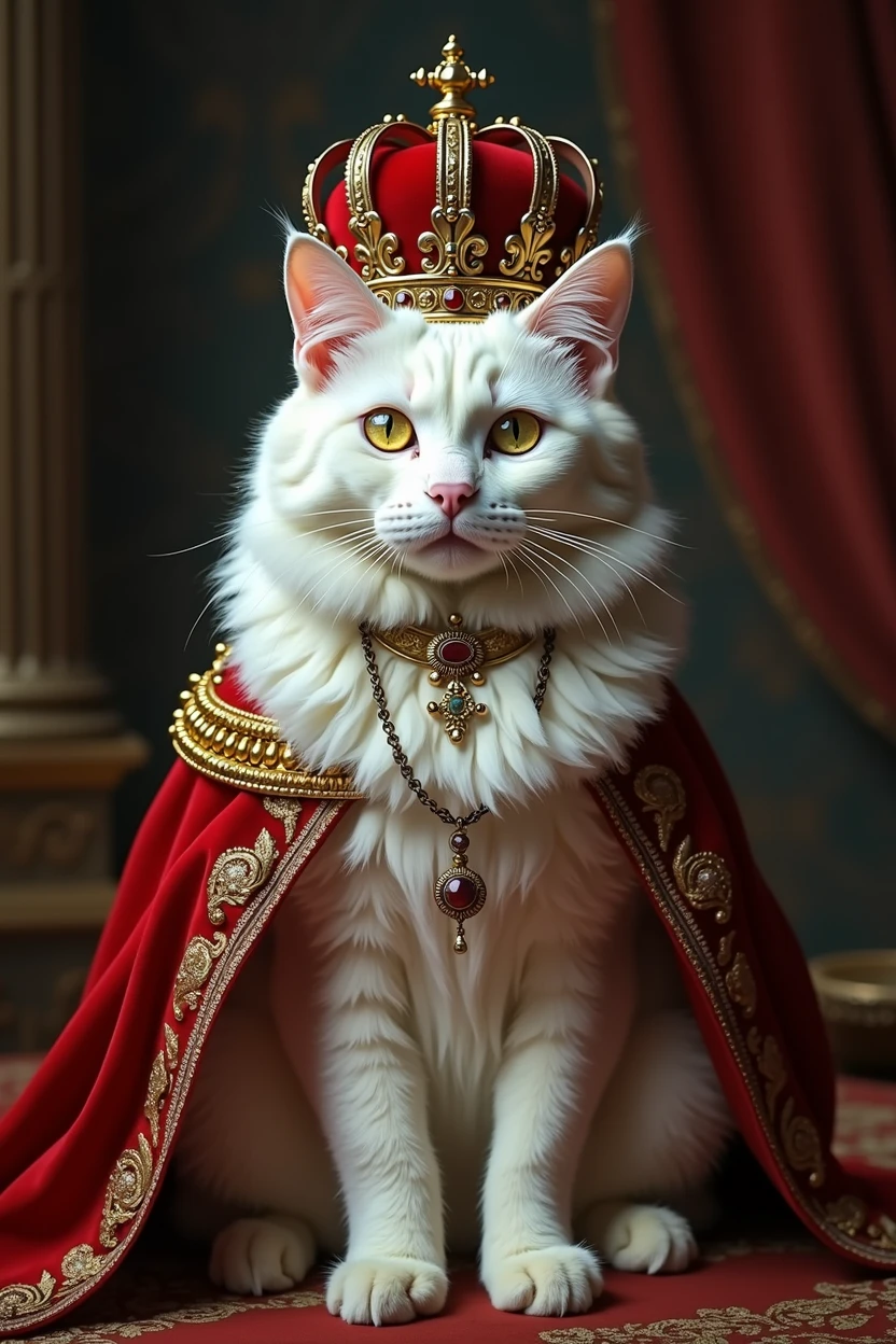 Europe、The prosperous royal city、The corrupt aristocracy、Blood、The ladder of rights、hymn,A white cat is crowned king