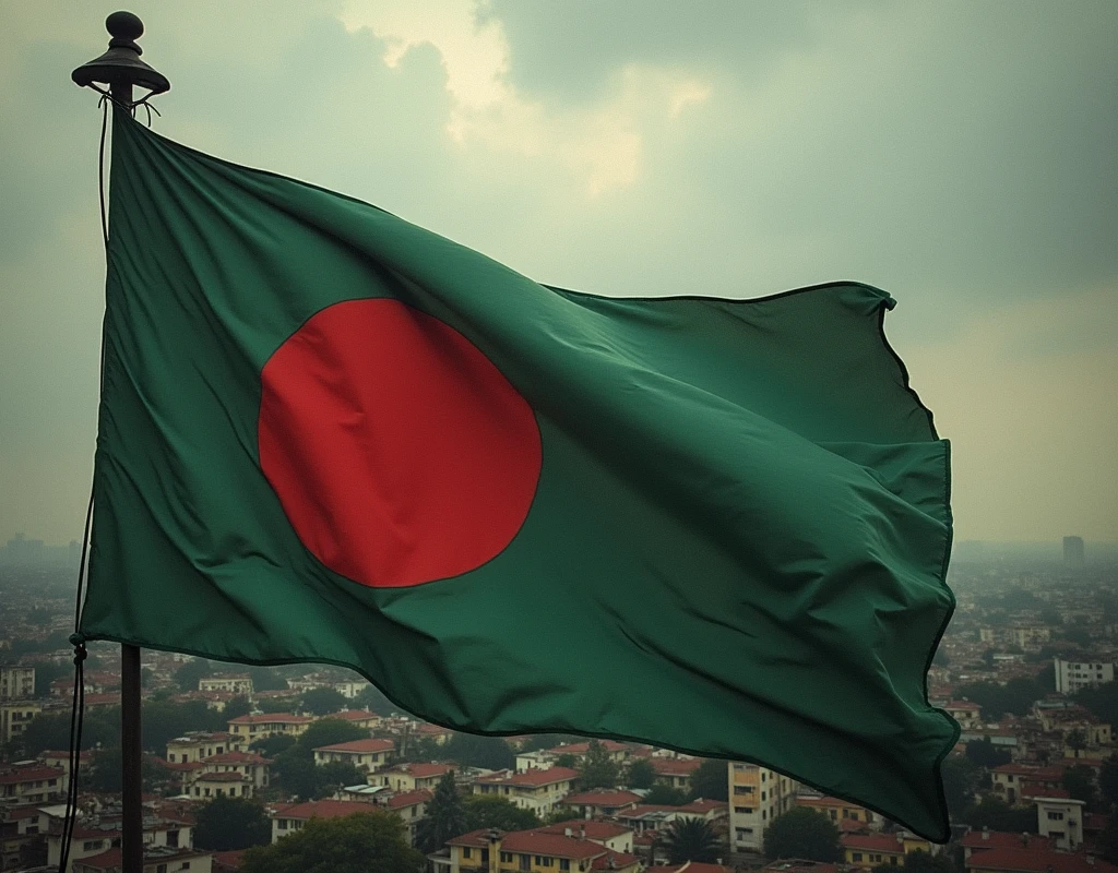 Motherland or Death. Bangladesh. Bangladesh flags.