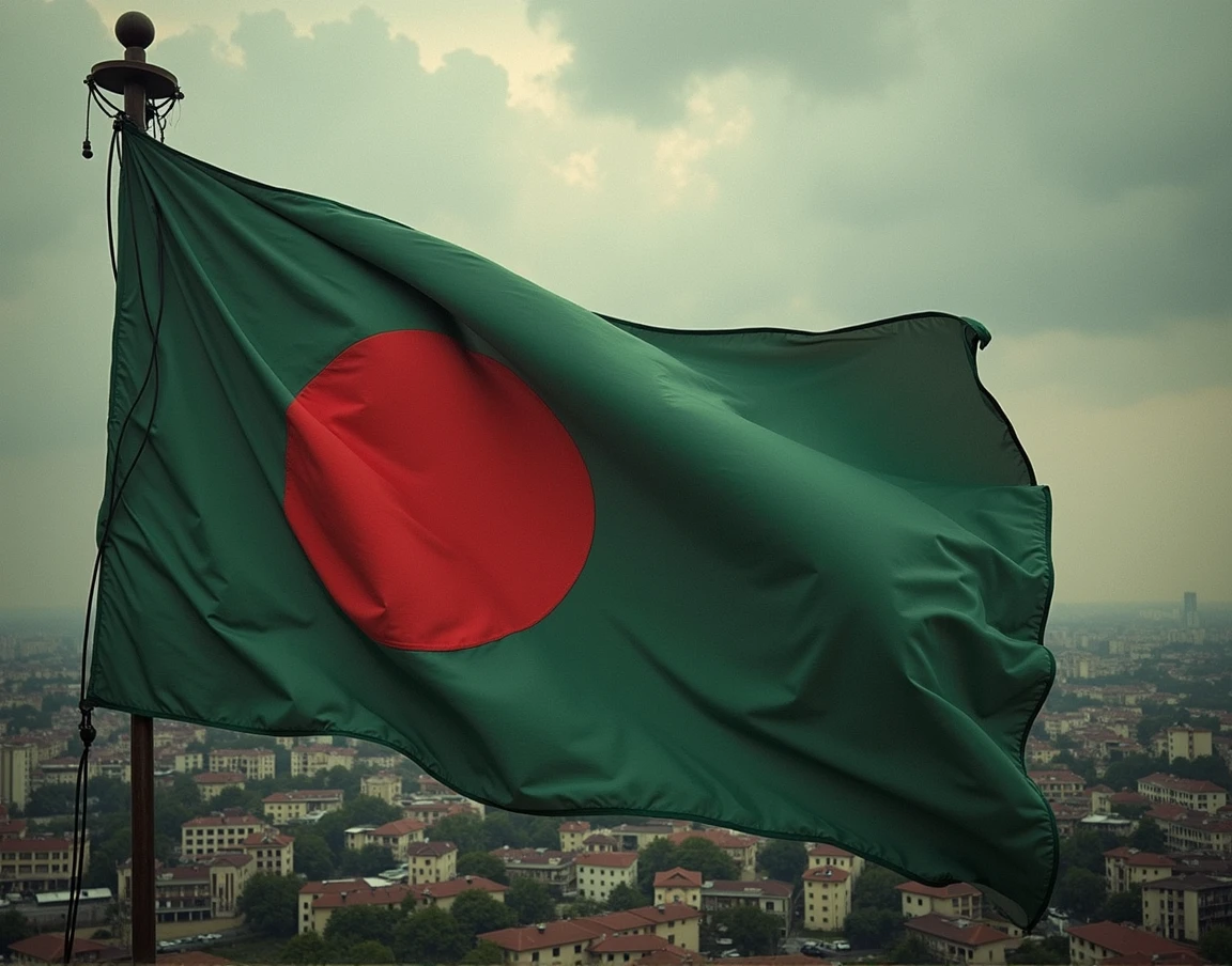 Motherland or Death. Bangladesh. Bangladesh flags.