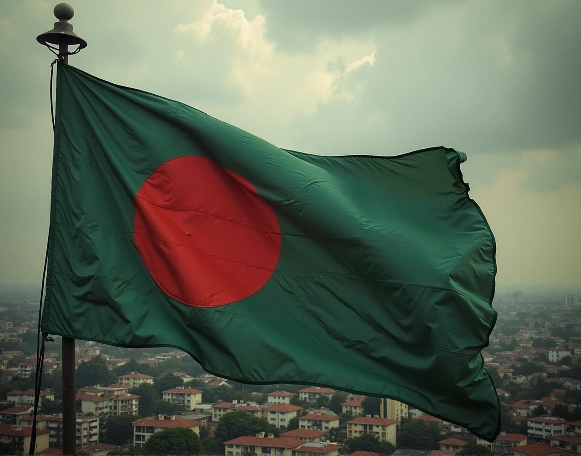 Motherland or Death. Bangladesh. Bangladesh flags.