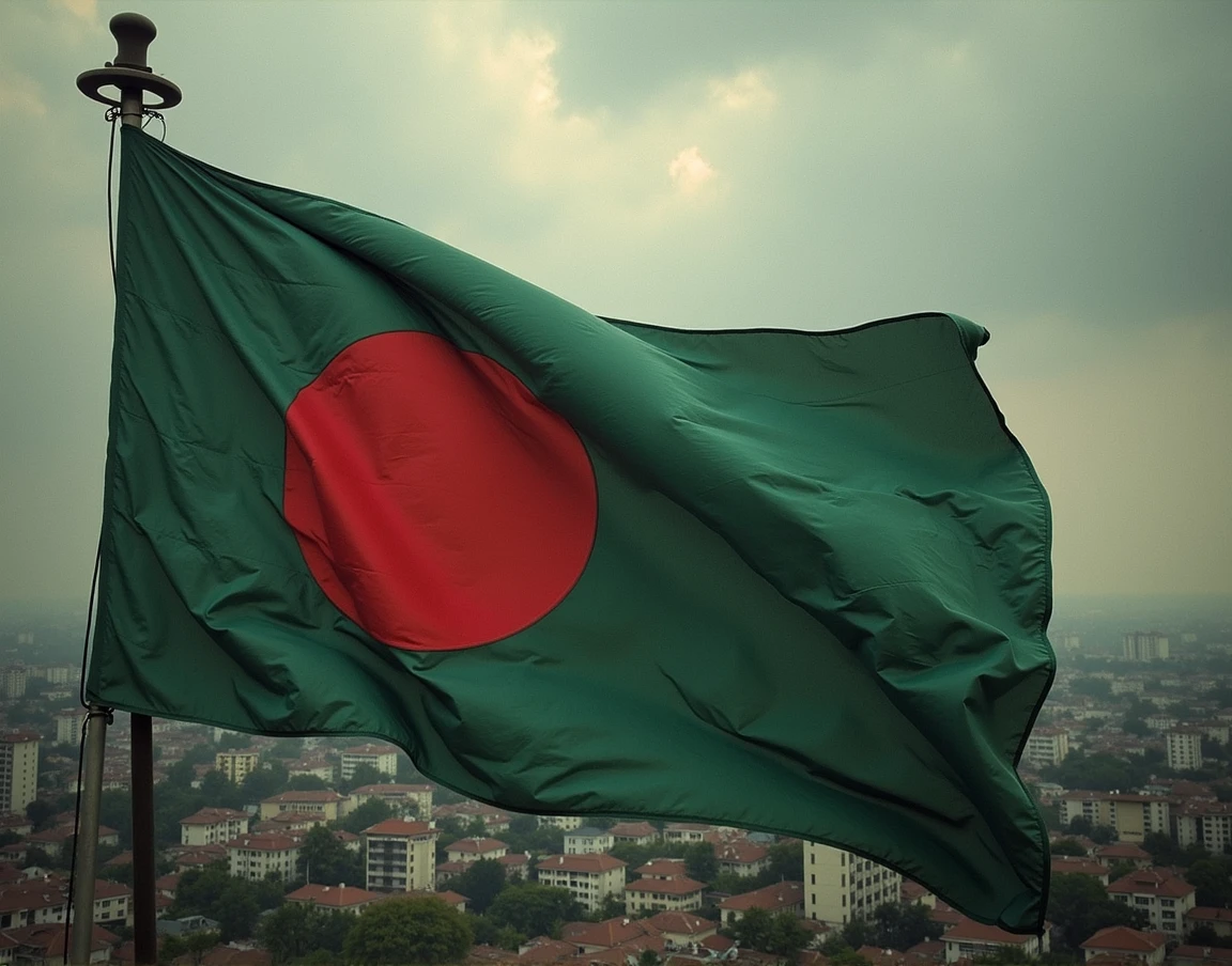 Motherland or Death. Bangladesh. Bangladesh flags.