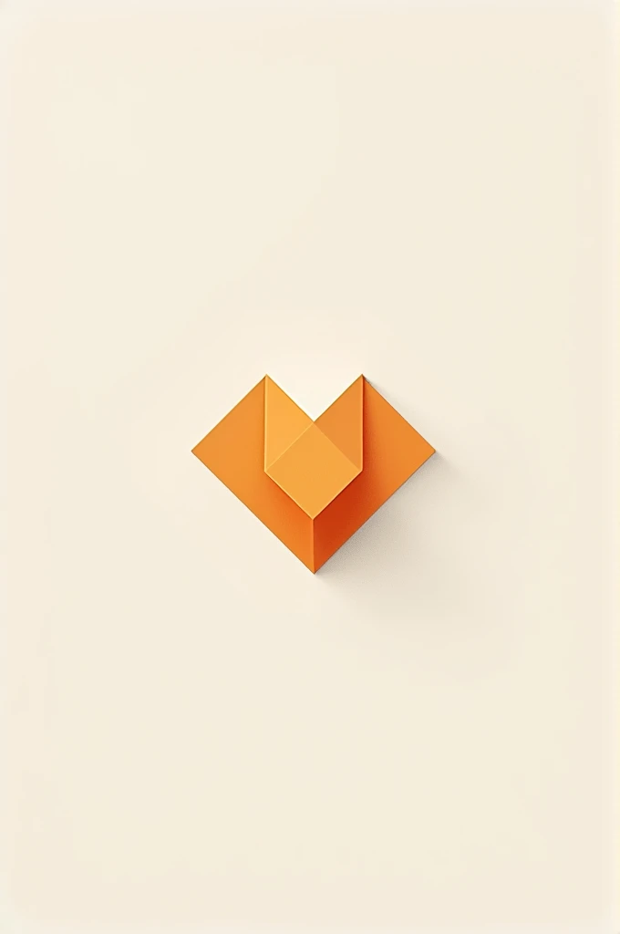 ((best quality)), ((masterpiece)), (detailed), perfect faceCreate a creative illustration for a stationery company. The design should feature three sheets of paper in the shape of a diamond (♦️). The sheets are joined at the bottom tip, with the middle sheet positioned straight and the other two slightly tilted to the sides. The logo should be in orange, with a subtle folded corner on each sheet to simulate the texture and movement of real paper. Add subtle details such as shading and texture to give a dynamic and engaging look.