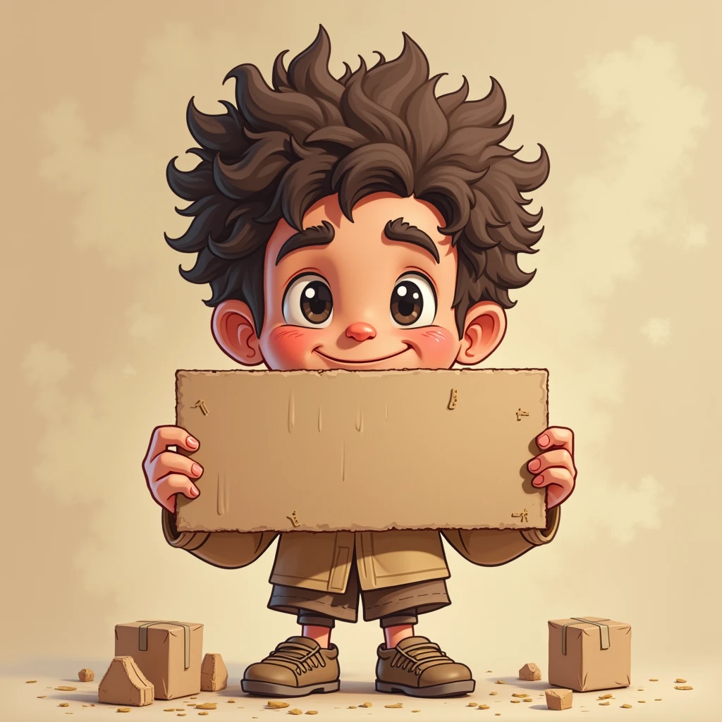 Create a cartoon of someone by making a poster on cardboard.