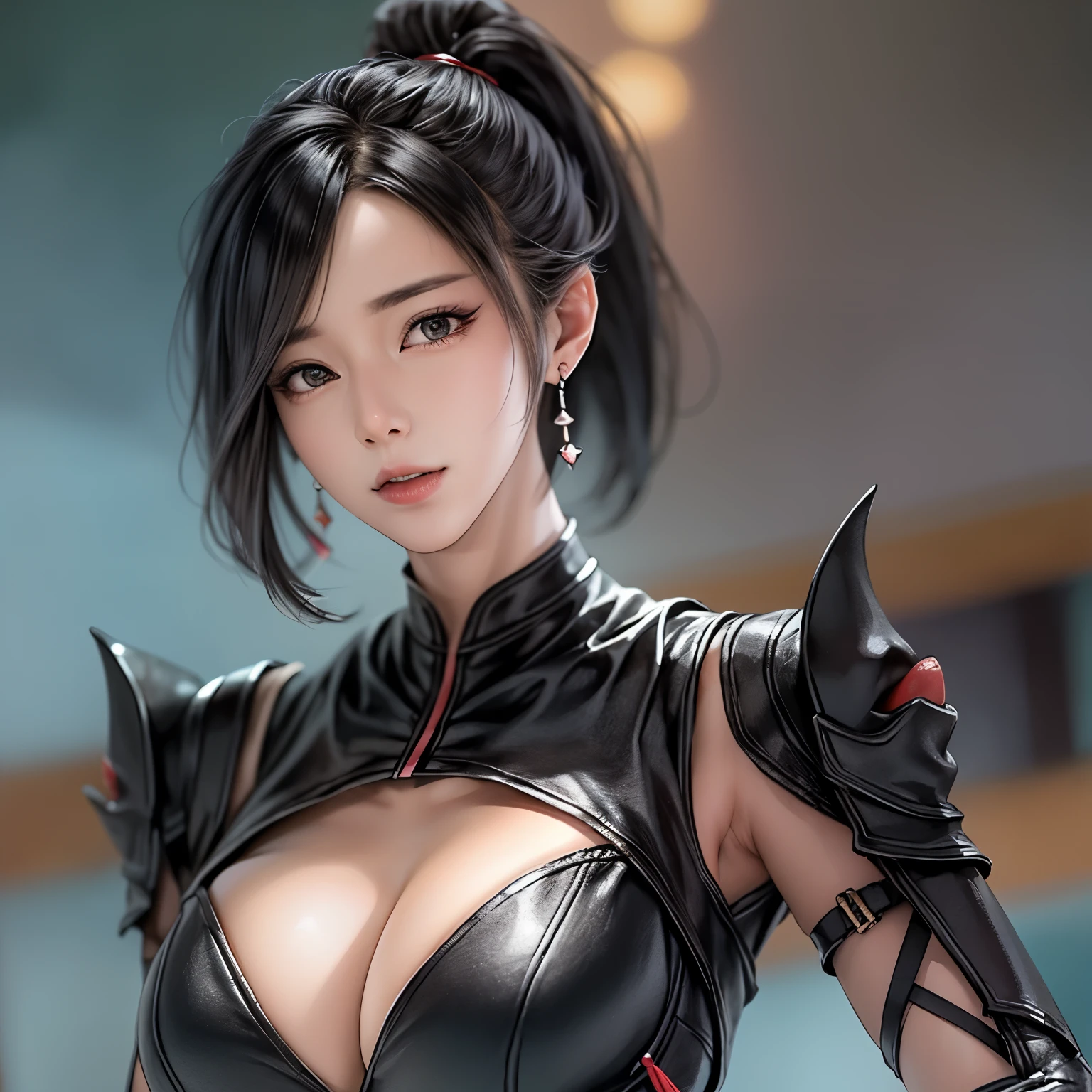 ((Highest quality)), ((masterpiece)), ,Simple Background,(Very detailed), 1 person,Woman close up,20-year-old,ponytail,Long Hair,Bikini Armor,European,(((Big Breasts))),Fantasy,anime,Simple Background,Scapula,breastplate,Gauntlet,Waist Armor,Warrior