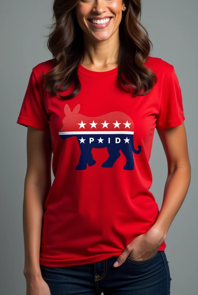 Red tshirt (Kamala Harris U.S. party design)