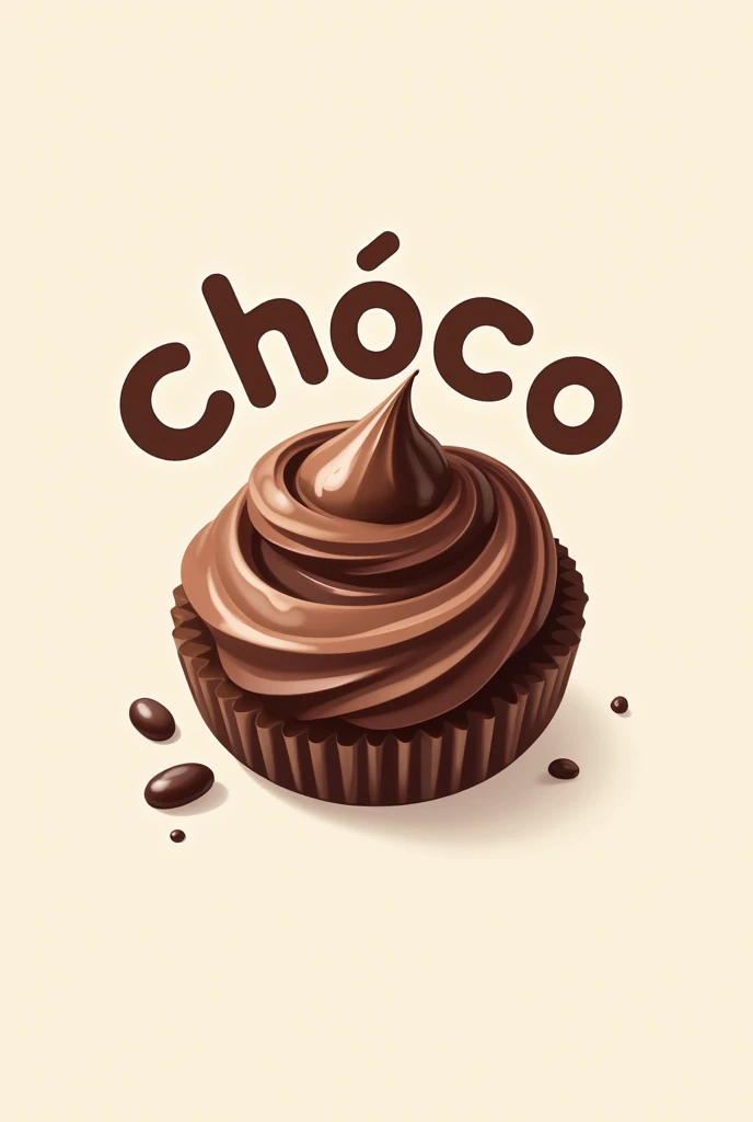 Logo that is called "Choco Delights" in Spanish and have a chocolate as a design please make it simple but eye-catching