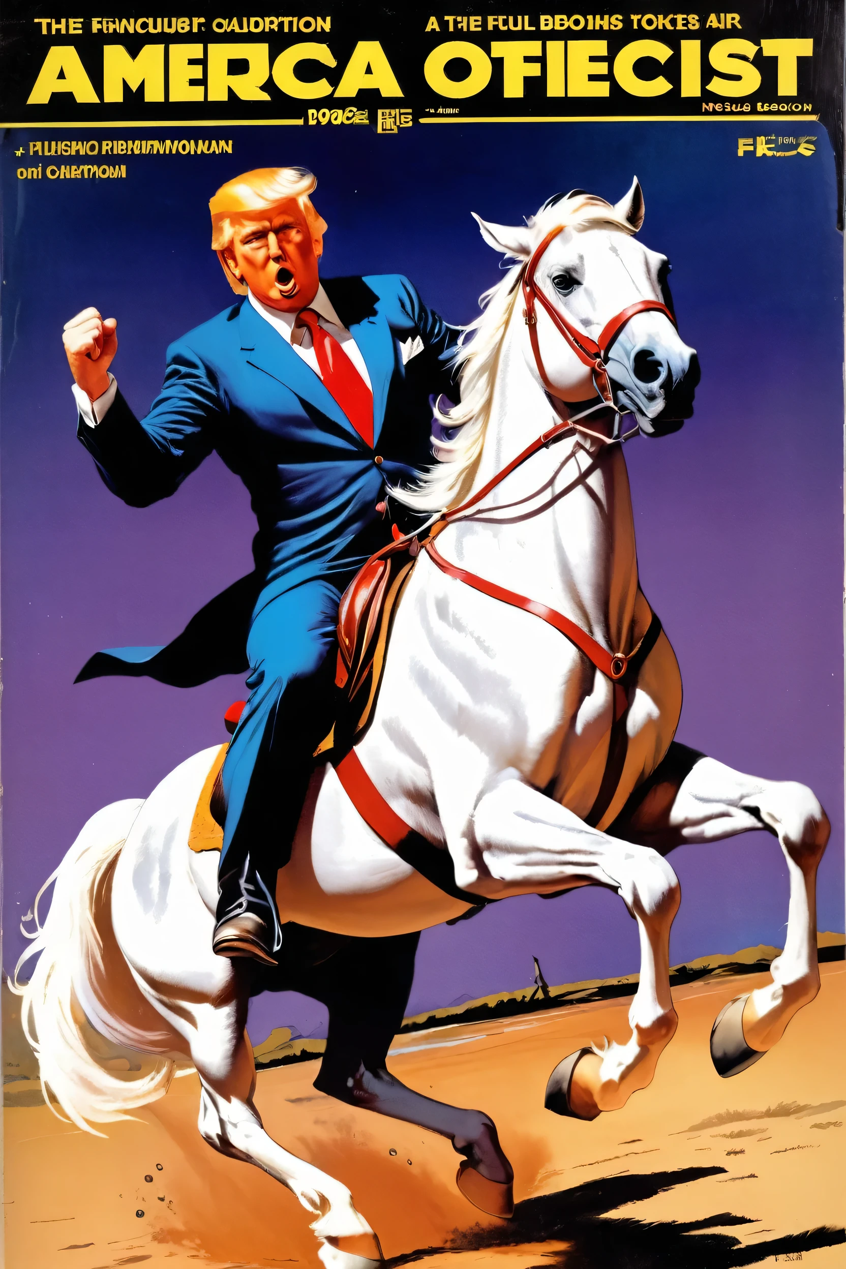donald trump Serious look and smart face