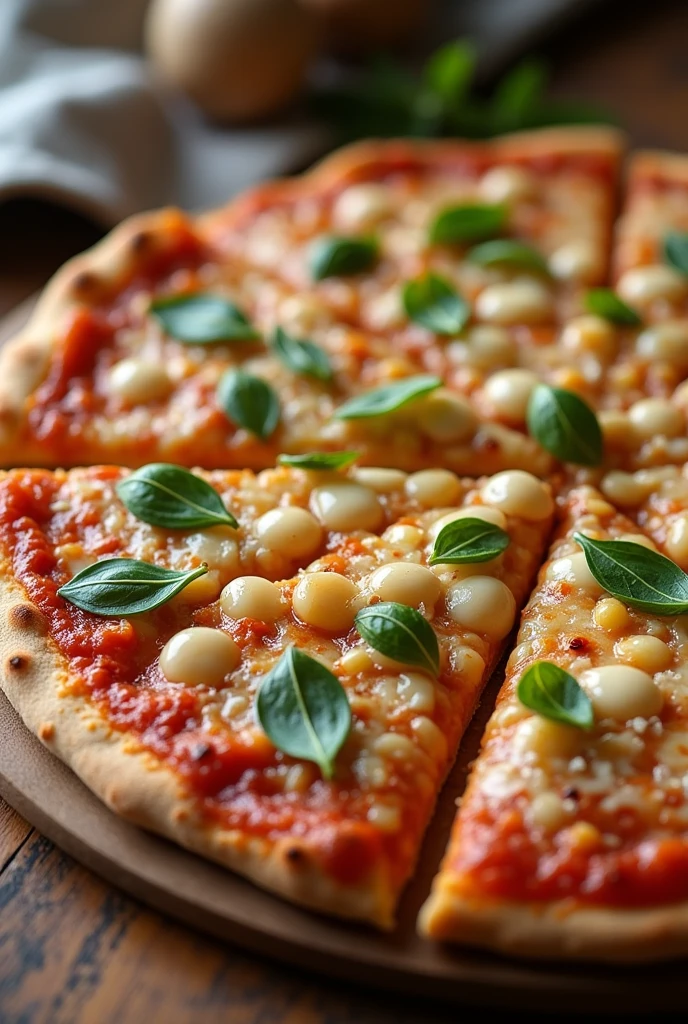 Pizza with loot of bean sprouts