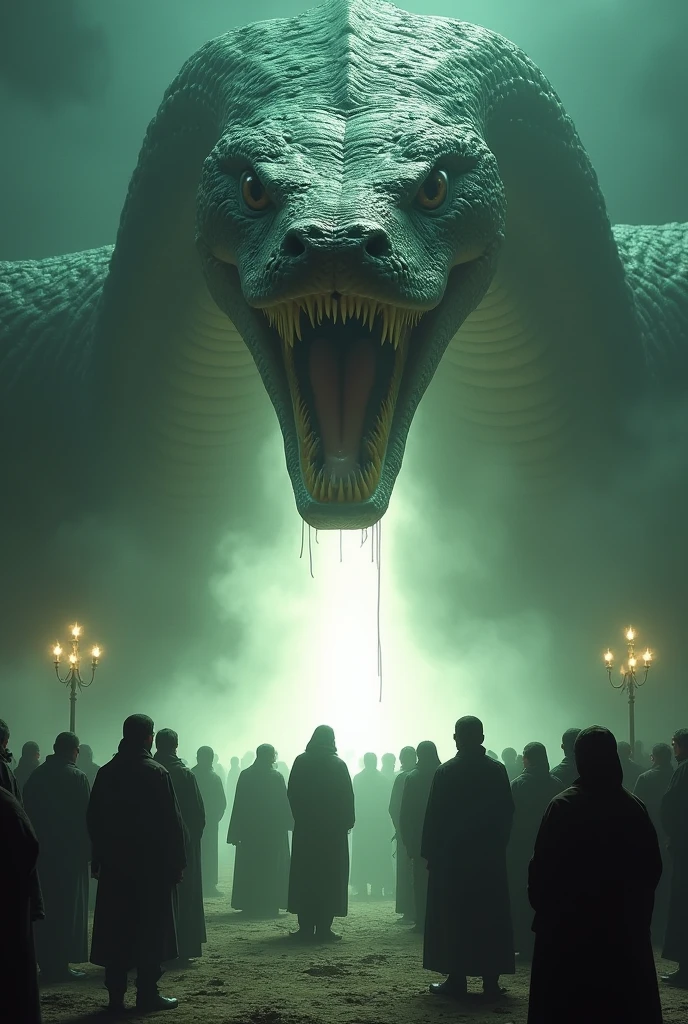 A big and big mouth snake save the grave and others people speech Qur'an. speech Qur'an and crying. others people attack the man. And one miracle white light save the man 