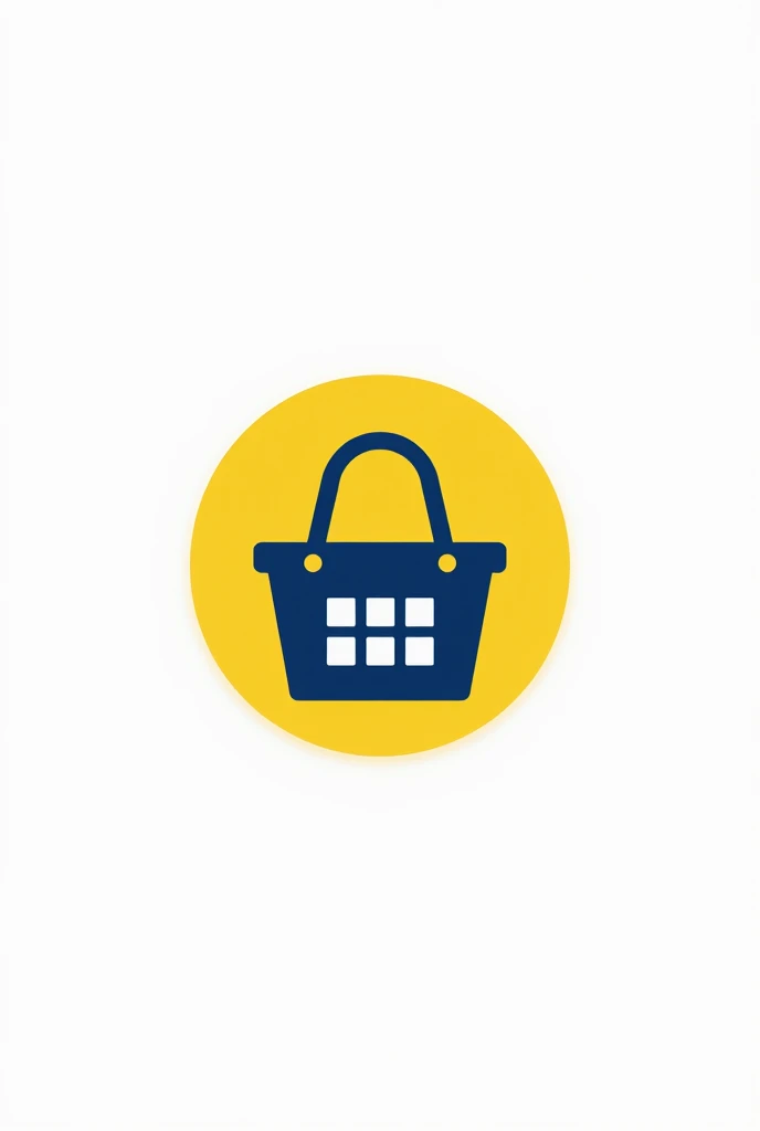 I want you to create a logo for a supermarket With title : Commercial La Economica And that you include a basket for grocery shopping and that you integrate the intense yellow and blue colors, make it modern and simple, make sure it is spelled correctly as I asked you.